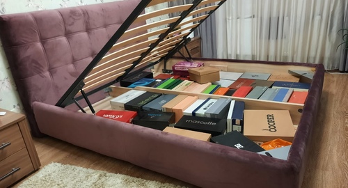 Перетяжка изголовья кровати. Колчаново