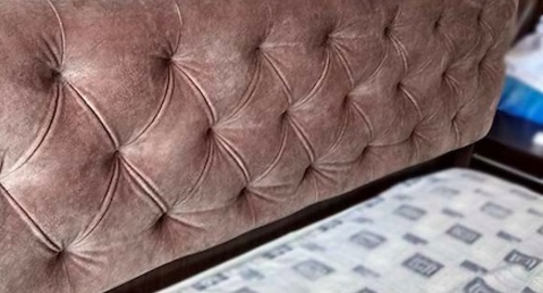 Перетяжка спинки кровати. Колчаново